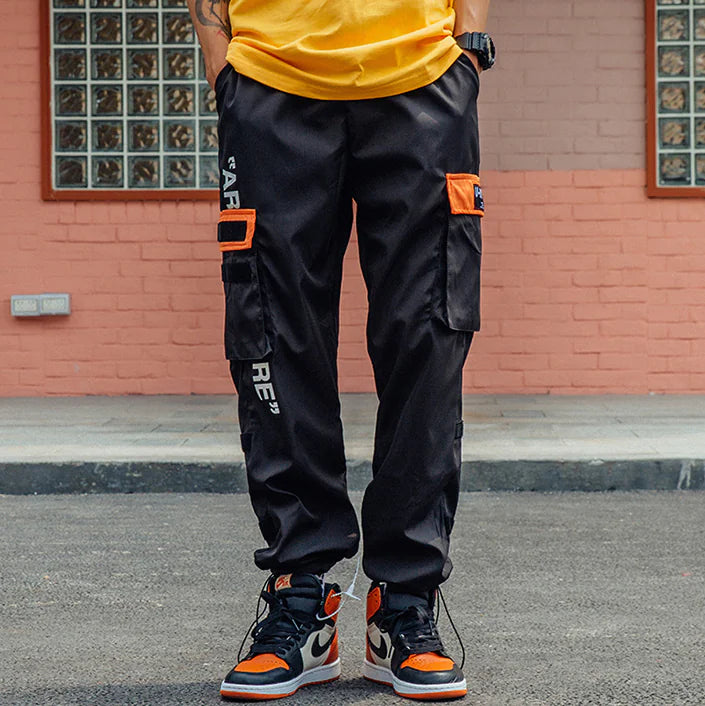 Men's Hip Hop Cargo Pants with Pockets for Fall