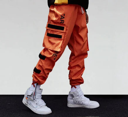 Men's Hip Hop Cargo Pants with Pockets for Fall