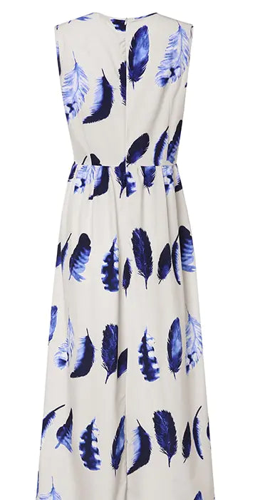 New Ethnic Print Long Maxi Dress for Beach Casual Wear